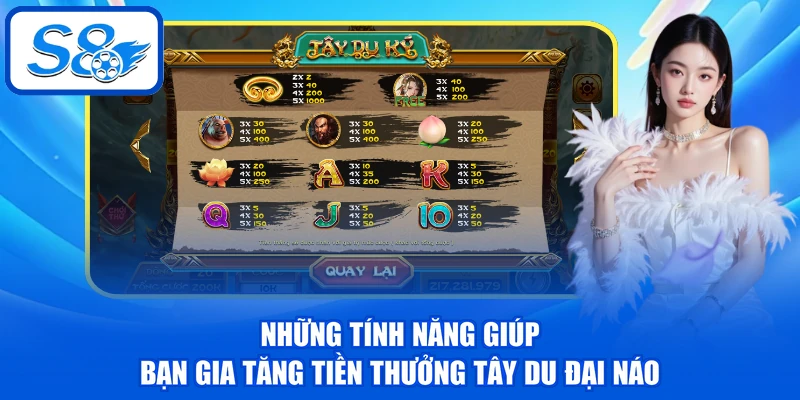 Tây Du Đại Náo - Khám Phá Game Slot Bùng Nổ Cùng S8 4 Những tính năng giúp bạn gia tăng tiền thưởng Tây Du đại náo